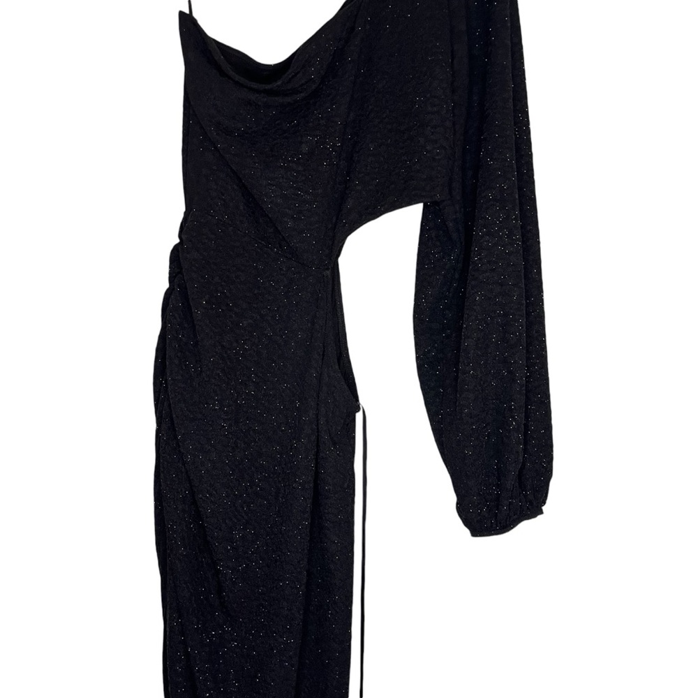 Off The Shoulder Windsor Black Cut Out Dress